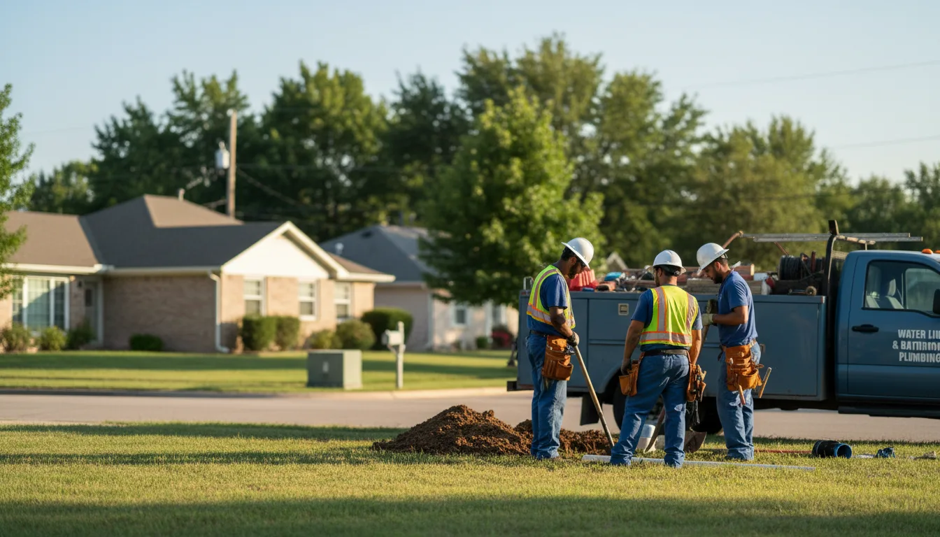 Residential water line and bathroom plumbing service in Myrtle, MS